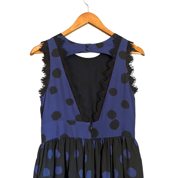 Anthropologie Corey lynn Calter navy and black polka dot dress - Picture 9 of 9
